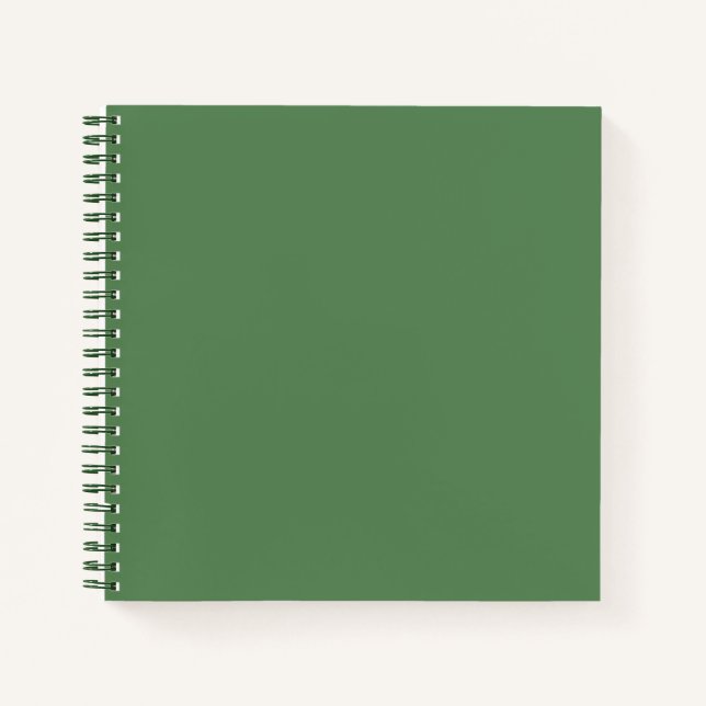 Dunkle Salbei (feste Farbe) Notizbuch (Vorderseite)