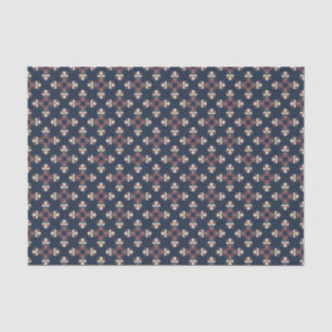 Dunkle Sammlung Navy Burgundy Blumenband Seidenpapier