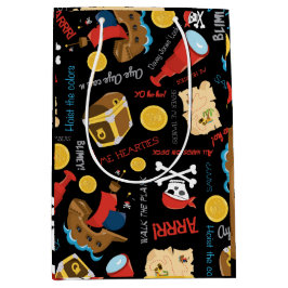 Dunkle Schatzinsel Party Pirate Mittlere Geschenkt Mittlere Geschenktüte
