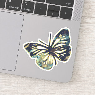 Dunkle Schlaganfälle Butterfly Gold Trimm Künstler Aufkleber