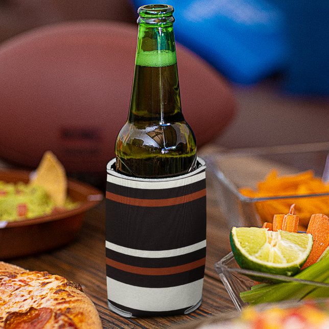 Dunkle Schokolade, braune Streifen Dosenkühler (can cooler)