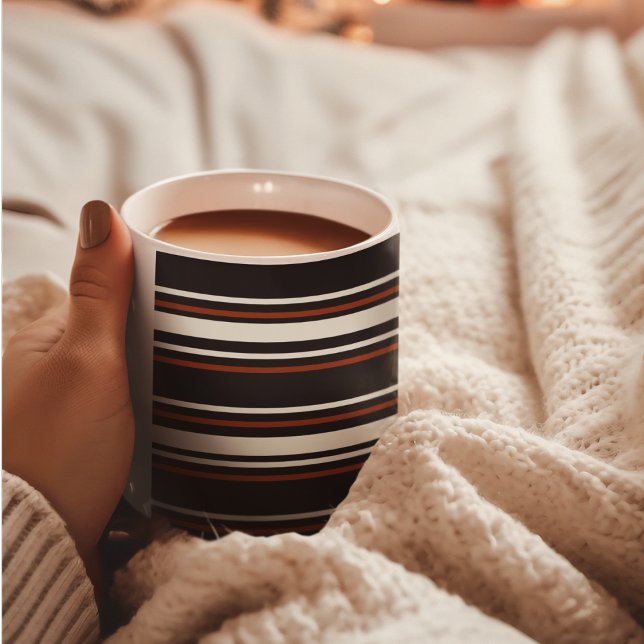 Dunkle Schokolade, braune Streifen Kaffeetasse (mugs and cups)