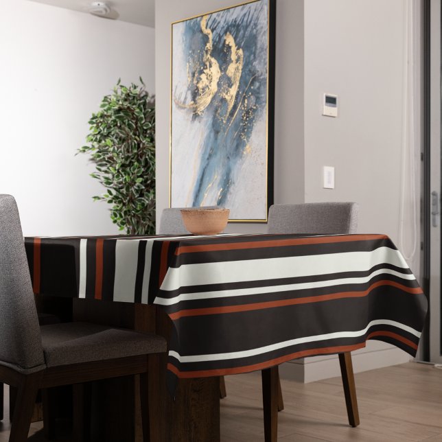 Dunkle Schokolade, braune Streifen Tischdecke (table cloth)