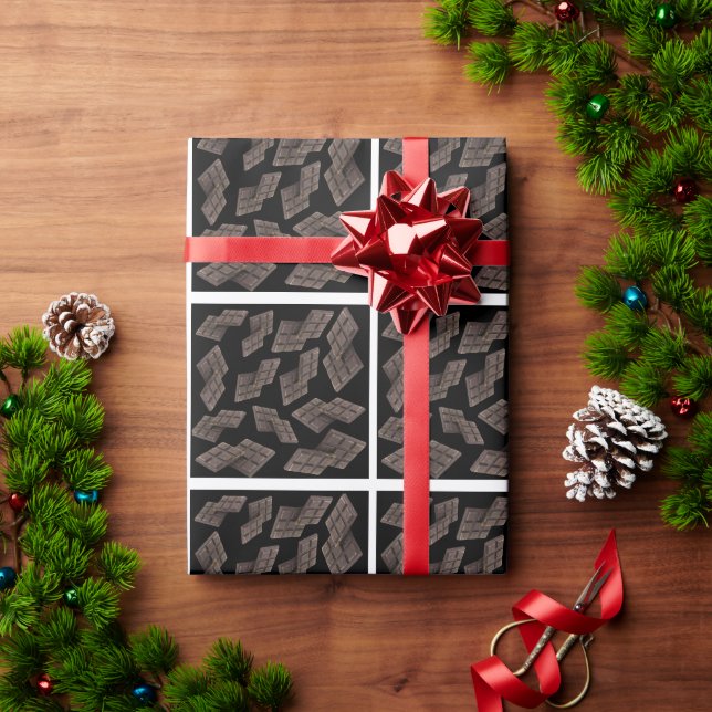 Dunkle Schokolade Geschenkpapier (Feiertagsgeschenk)