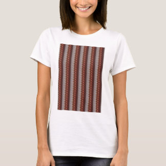 Dunkle Schokolade gravierte gestickte Blick T-Shirt
