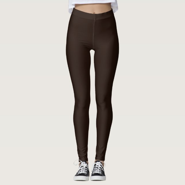 Dunkle Schokolade, kräftig dunkelbraun Leggings (Vorderseite)