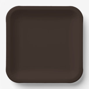Dunkle Schokolade, Solid Brown, Dunkelbraun Pappteller