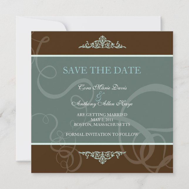Dunkle Schokoladen-Klassiker Save-the-Date Save The Date (Vorderseite)