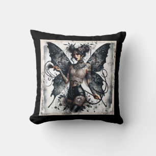 Dunkle Schönheit Gothic asiatische Feentattoos & P Kissen