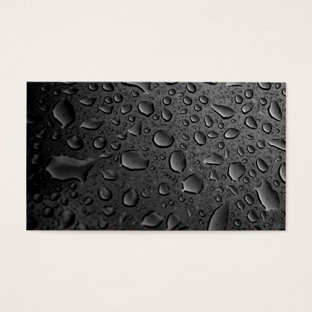 Dunkle schwarze Wassertropfen, texturiert (Vorderseite)
