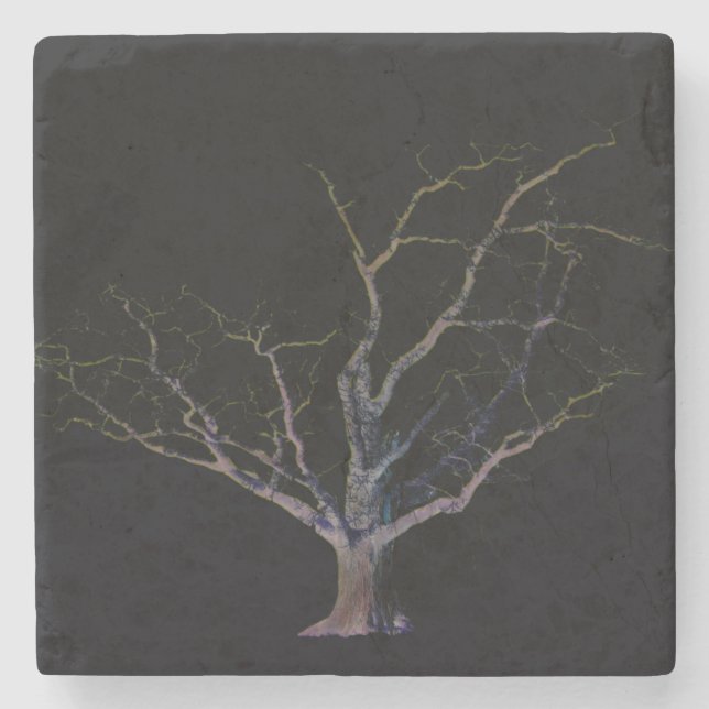 Dunkle Seite 2 Küste Steinuntersetzer (Vorderseite)