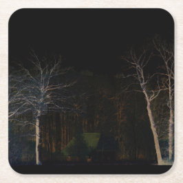 Dunkle Seite 4 Küste Rechteckiger Pappuntersetzer