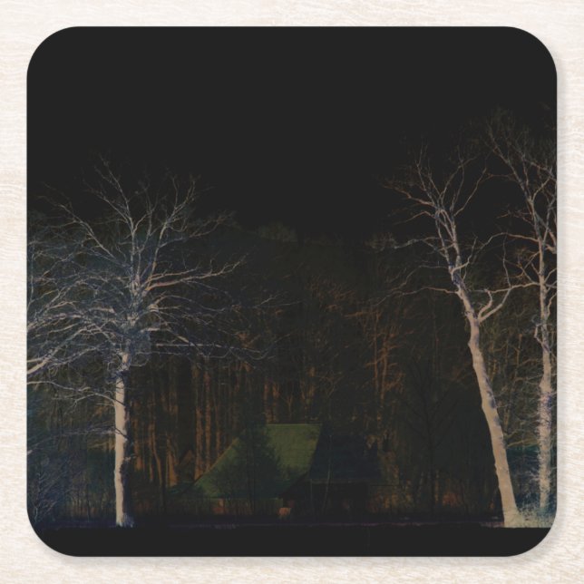 Dunkle Seite 4 Küste Rechteckiger Pappuntersetzer (Vorderseite)