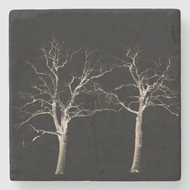 Dunkle Seite 9 Küste Steinuntersetzer (Vorderseite)