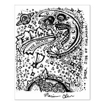 Dunkle Seite des Mondes Buchzeichen Holzkunst Brie