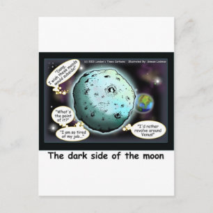 Dunkle Seite des Mondes Funny Cartoon Geschenke Postkarte