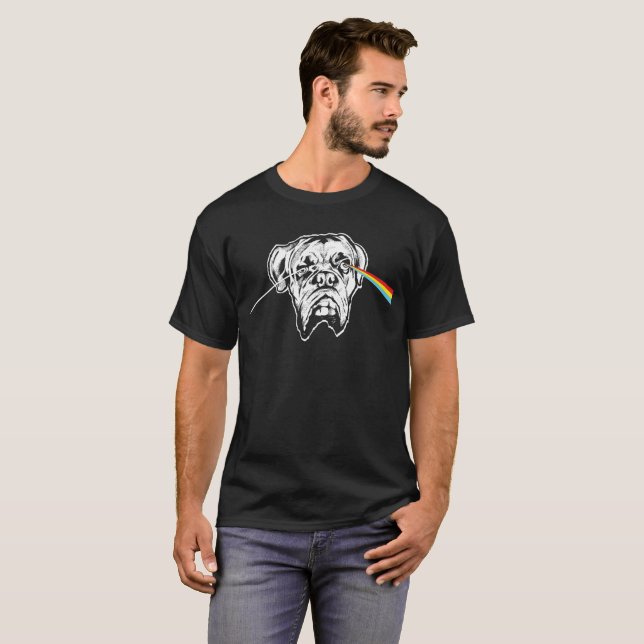 Dunkle Seite des Mondfranzösischen Mastiff-T - T-Shirt (Vorne ganz)