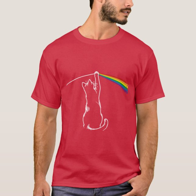 Dunkle Seite Katze Junge T-Shirt (Vorderseite)