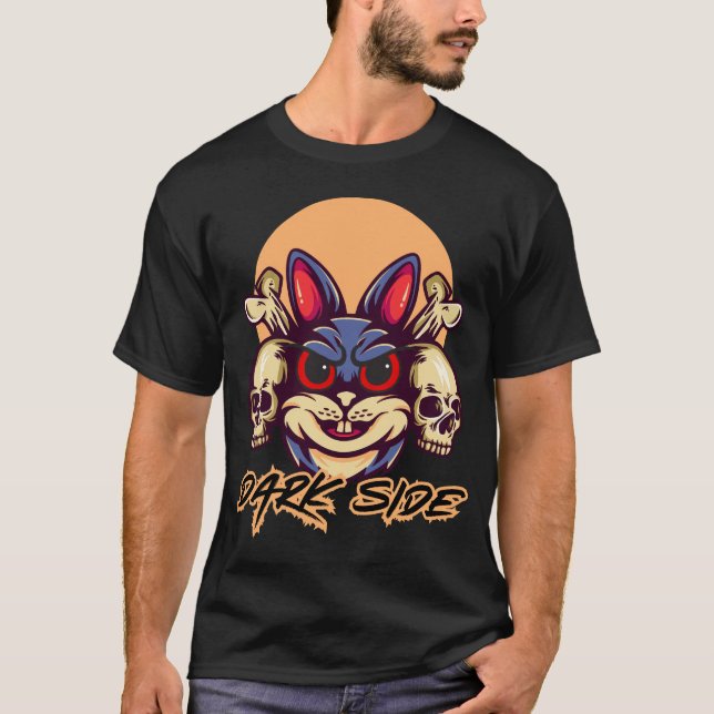 Dunkle Seitenleuchte: Der Charme der Dunkelheit T-Shirt (Vorderseite)