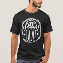 Dunkle Shirts: Hamsa Hand des Textes des Gott-w/No