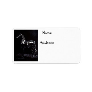 Dunkle Silber Adressaufkleber