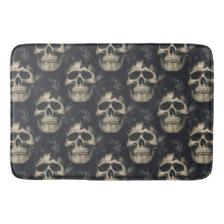 Dunkle Skulls Badematte