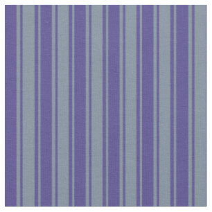 Dunkle Slate Blue & Light Slate Grau farbige Linie Stoff