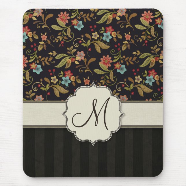Dunkle Slavic-Art mit Blumen Mousepad (Vorne)