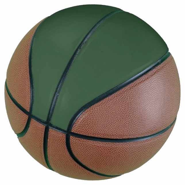 Dunkle Smaragdgrüne Solid-Farbe Basketball (angewinkelt)