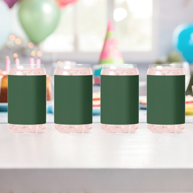 Dunkle Smaragdgrüne Solid-Farbe Dosenglas (Insitu (Geburtstag))