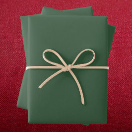 Dunkle Smaragdgrüne Solid-Farbe Geschenkpapier Set
