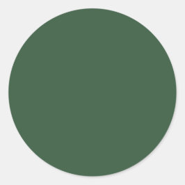 Dunkle Smaragdgrüne Solid-Farbe Runder Aufkleber