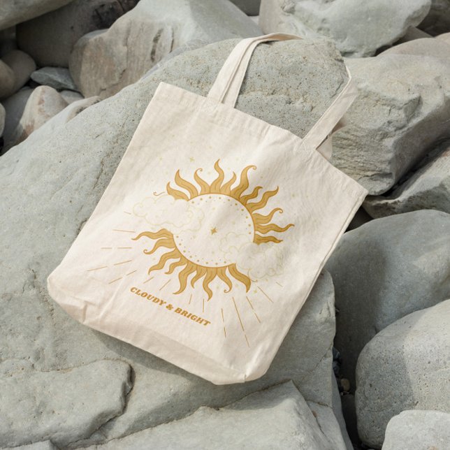 Dunkle Sonne und Wolken Tragetasche (Von Creator hochgeladen)