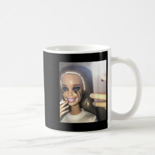 Dunkle Spaß Puppe Rauchen Selfie Parody Kaffeetasse