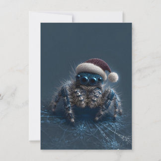 Dunkle Springspinnen-Weihnachtskarten Feiertagskarte