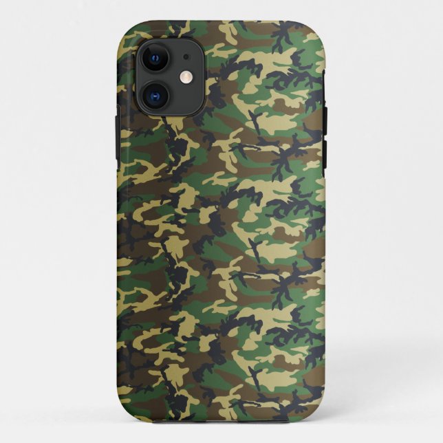 Dunkle Standard-Woodland-Camouflage Case-Mate iPhone Hülle (Rückseite)