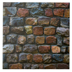 Dunkle Steinmauer Fliese