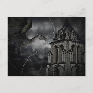 Dunkle Storchennachts Postkarte