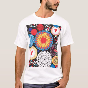 Dunkle Strahlung: Lichtkreismuster T-Shirt