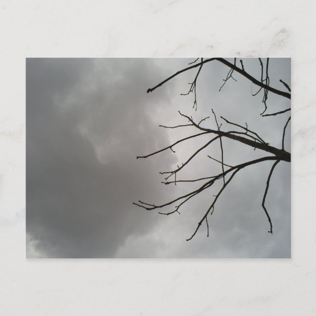 Dunkle Sturmwolken Postkarte (Vorderseite)