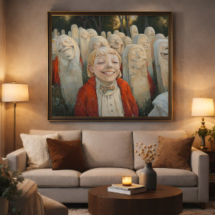 Dunkle surrealistische Gothic-Kunst - Lächelnde St Poster