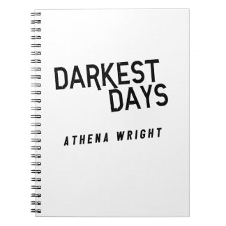 Dunkle Tage von Athena Wright Notebook White Notizblock