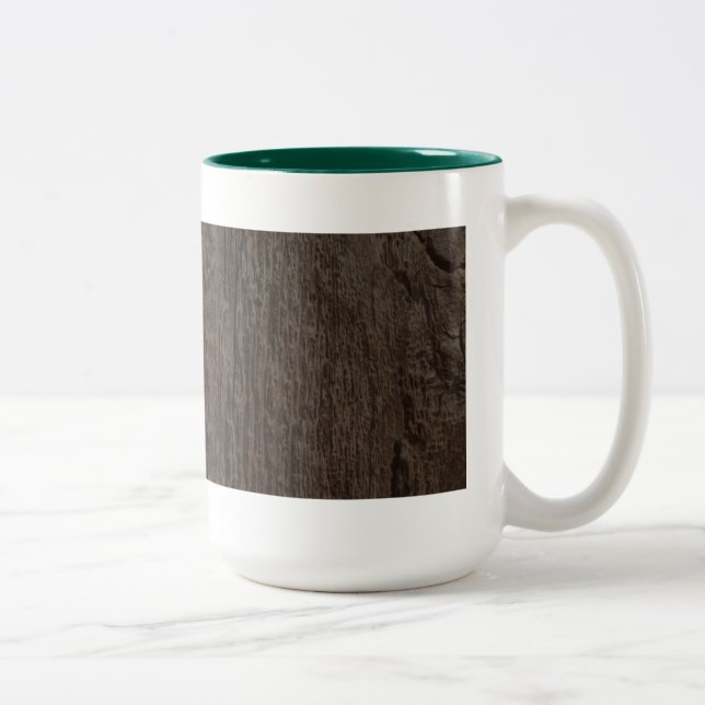 Dunkle Tasse aus festem Holz (Rechts)