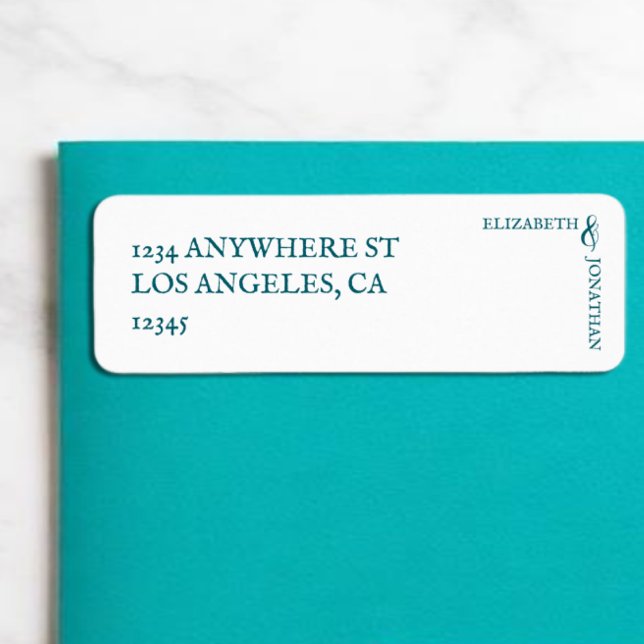 Dunkle Teal moderne Typografie Hochzeit (Von Creator hochgeladen)