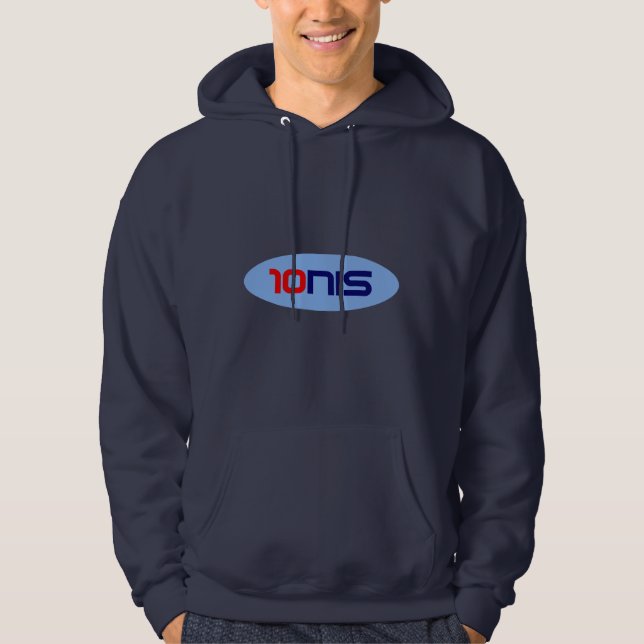 Dunkle Tennishalle mit Logo | Sportkleidung Hoodie (Vorderseite)