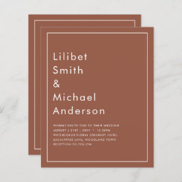 Dunkle Terracotta-Monochrome Hochzeit