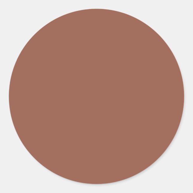 Dunkle Terracotta-Monochrome Hochzeit Runder Aufkleber (Vorderseite)