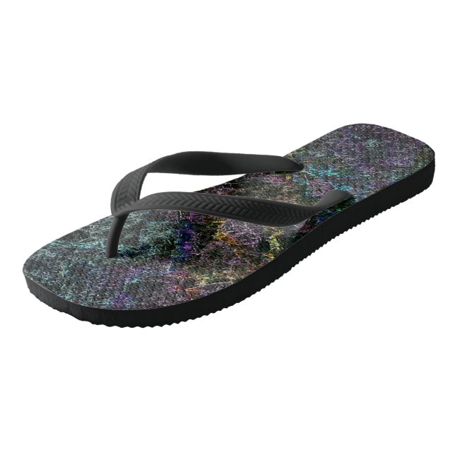 dunkle Textur, zerstört oder korrodiert Flip Flops (Schrägansicht)