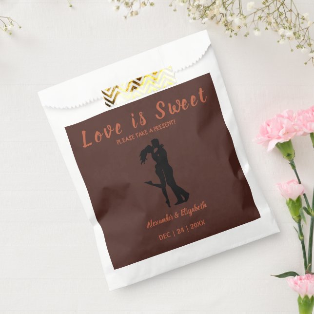 Dunkle und erdige Liebe ist süße Hochzeit präsent Geschenktütchen (Versiegelt)