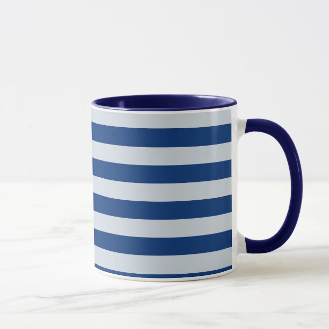 Dunkle und helle blaue Streifen Tasse (Rechts)